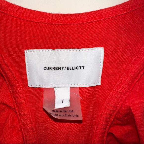 Current Elliott The Cadence Flirty Ruffle Racerback Scoop Neck Cotton Dress Y2K - Picture 2 of 6